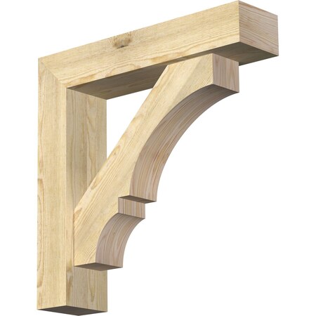 Ekena Millwork Balboa Block Rough Sawn Bracket w/ Offset Brace, Douglas Fir, 6"W x 26"D x 26"H BKT0604X26X26BOA05RDF